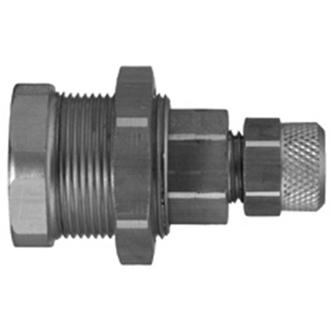 QDC Single Shut-Off Pan-Mnt Conn. for 4x6mm hose Brass Ni Pl. NBR 21KAKE06MPN
