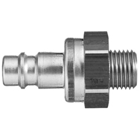 47576100 Nipple - Dry Break - Male Thread Rectus double shut-off nipple with flatsealing or dry-break system for leak-free design. (KL series). On the coupling and plug, our leak-free coupling systems have valves that build up no dead-space volume. As such, when the connection is broken, no drops of the medium being channelled are able to escape. This variant is especially suitable for transporting aggressive media or in sensitive environments like in cleanrooms.