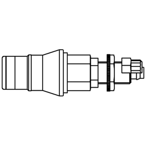 48830965 Coupling - Single Shut-off - Panel Mount Rectus quick coupling single shut-off coded system - Rectukey.  The mechanical coding of the coupling and plug offers a  guarantee for avoiding mix-ups between media when coupling, which is complemented by the color coding of the anodised sleeves. Double shut-off version available on request.