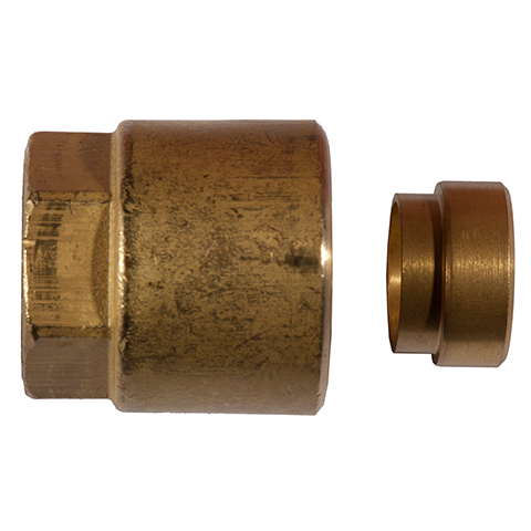 Gauge Conn. Tube/Female 6mm_G1/2  Brass M 40021-6-1/2 MAN