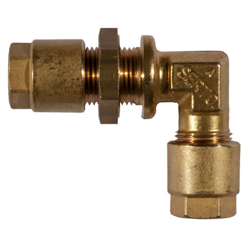 Elbow Union Pan-Mnt Tube 8mm Brass G 02721-8 (Panel Max. 5mm)