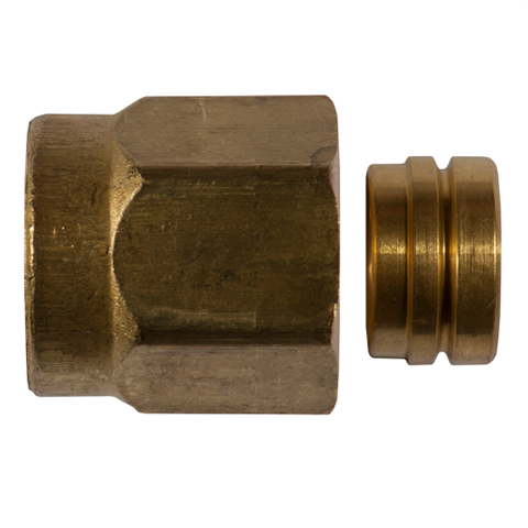 Nut Conn. Tube 6mm Brass 40021-6