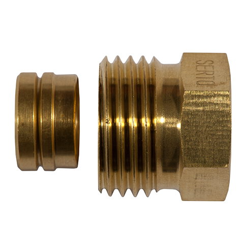Nipple Conn. Tube/Male 12mm_G1/2  Brass 41001-12-1/2