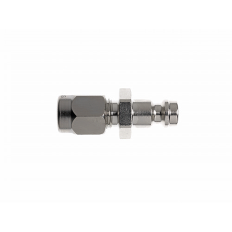 17034000 Nipple - Straight Through - Serto Connection Serto and Rectus  quick coupling Straight through nipples and plugs with full bore work without a valve and thus achieve the best possible flow (flow). The turbulence which is normally caused by the intergrated valves is not present.