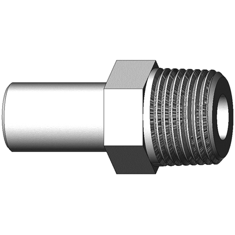 Adapter Adj. TubeStub/Male 16mm_R3/8 PVDF 21600-A16-3/8