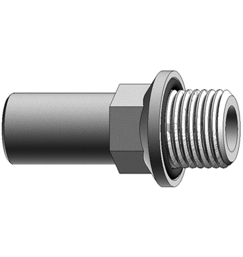 Adapter Adj. O-Ring TubeStub/Male 16mm_G1/2  PVDF Seal FPM 21624-A16-1/2 OR