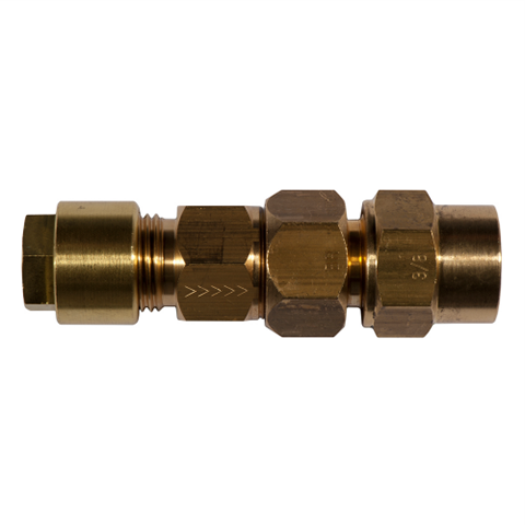 Check Valve Tube/Female 6mm_G1/8 OP 0,2 Bar  Brass Seal NBR CV 03A30-6-1/8 0,2