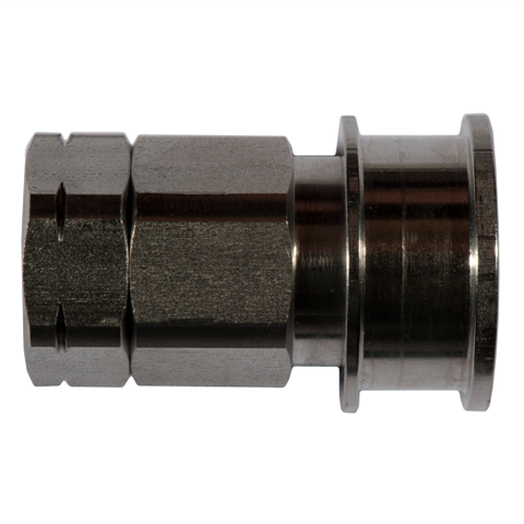 43742000 Coupling - Single Shut-off - Female Thread Rectus and Serto Single shut-off quick couplers work without a valve in the nipple but with a valve in the quick coupler. The flow is stalled when the connection is broken. (Rectus KA serie)