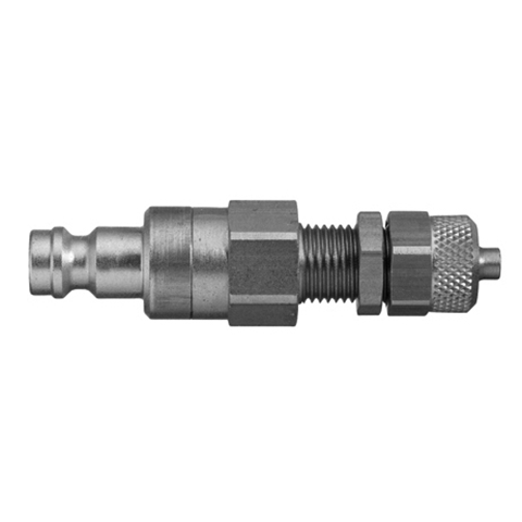 45598310 Nipple - Dry Break - Panel Mount Rectus double shut-off nipple with flatsealing or dry-break system for leak-free design. (KL series). On the coupling and plug, our leak-free coupling systems have valves that build up no dead-space volume. As such, when the connection is broken, no drops of the medium being channelled are able to escape. This variant is especially suitable for transporting aggressive media or in sensitive environments like in cleanrooms.