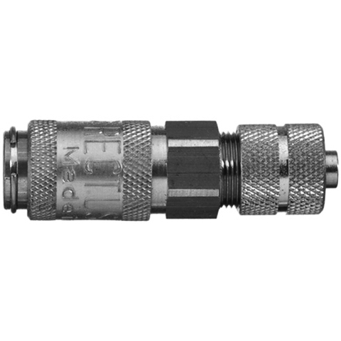 QDC Double Shut-Off Plastic Tube Conn. for 3x5mm hose SS316L FKM/FPM 20KBKO05EVX