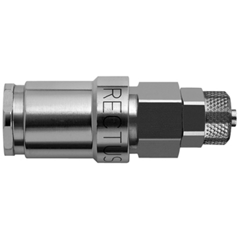 QDC Double Shut-Off Plastic Tube Conn. for 6x8mm hose SS316L FKM/FPM 303KBKO08EVX