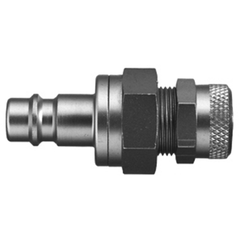 QDN Dry-Break Double Shut-Off Pl. Tube Conn. for 6x8mm hose Brass Ni Pl. NBR 25SLKO08MPN