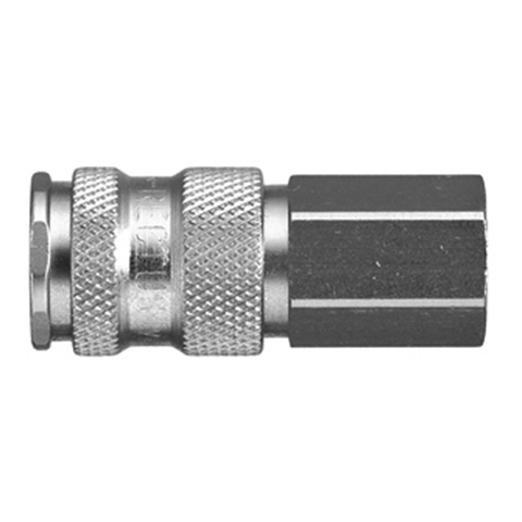 48080350 Coupling - Dry Break - Female Thread Rectus double shut-off quick couplings with flatsealing or dry-break system for leak-free design. (KL series). On the coupling and plug, our leak-free coupling systems have valves that build up no dead-space volume. As such, when the connection is broken, no drops of the medium being channelled are able to escape. This variant is especially suitable for transporting aggressive media or in sensitive environments like in cleanrooms.