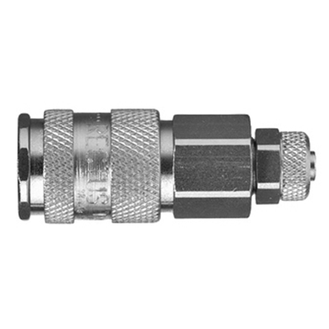 48080750 Coupling - Dry Break - Plastic Hose Connection Rectus double shut-off quick couplings with flatsealing or dry-break system for leak-free design. (KL series). On the coupling and plug, our leak-free coupling systems have valves that build up no dead-space volume. As such, when the connection is broken, no drops of the medium being channelled are able to escape. This variant is especially suitable for transporting aggressive media or in sensitive environments like in cleanrooms.