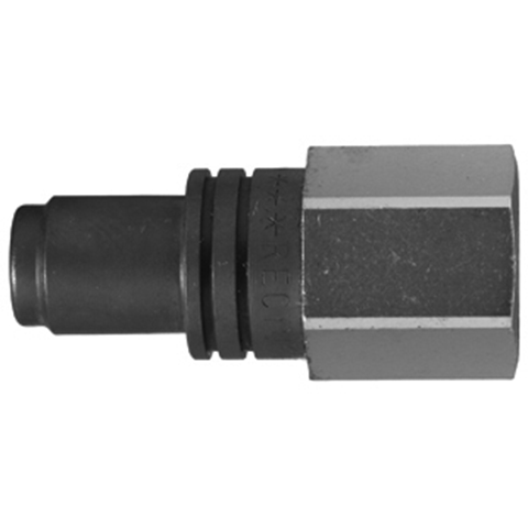 48310060 Nipple - Dry Break - Female Thread Rectus double shut-off nipple with flatsealing or dry-break system for leak-free design. (KL series). On the coupling and plug, our leak-free coupling systems have valves that build up no dead-space volume. As such, when the connection is broken, no drops of the medium being channelled are able to escape. This variant is especially suitable for transporting aggressive media or in sensitive environments like in cleanrooms.