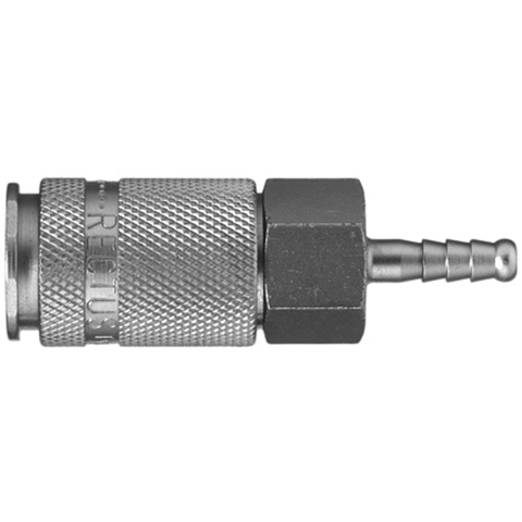 48690650 Coupling - Single Shut-off - Hose Barb Rectus and Serto Single shut-off quick couplers work without a valve in the nipple but with a valve in the quick coupler. The flow is stalled when the connection is broken. (Rectus KA serie)