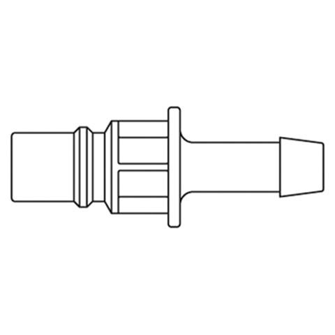 48830680 Nipple - Straight Through - Hose Barb Serto and Rectus  quick coupling Straight through nipples and plugs with full bore work without a valve and thus achieve the best possible flow (flow). The turbulence which is normally caused by the intergrated valves is not present.