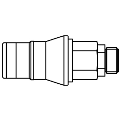 48830735 Coupling - Single Shut-off - Male Thread Rectus quick coupling single shut-off coded system - Rectukey.  The mechanical coding of the coupling and plug offers a  guarantee for avoiding mix-ups between media when coupling, which is complemented by the color coding of the anodised sleeves. Double shut-off version available on request.