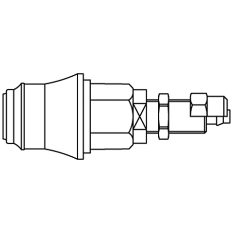 QDC Pan-Mnt with Plastic Hose Conn. for 4x6mm hose POM, white EPDM USP Class VI, MD-M51-HM6CSP