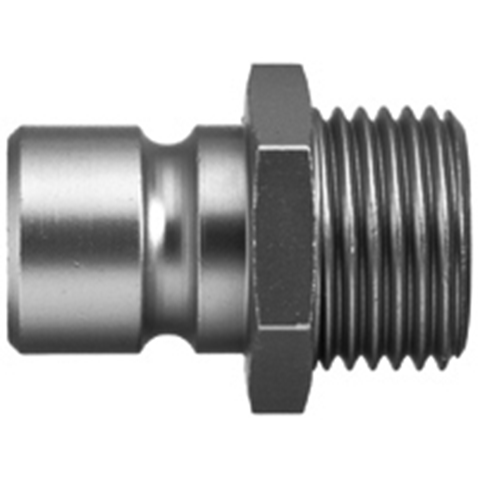 48930500 Nipple - Straight Through - Male Thread Serto and Rectus  quick coupling Straight through nipples and plugs with full bore work without a valve and thus achieve the best possible flow (flow). The turbulence which is normally caused by the intergrated valves is not present.