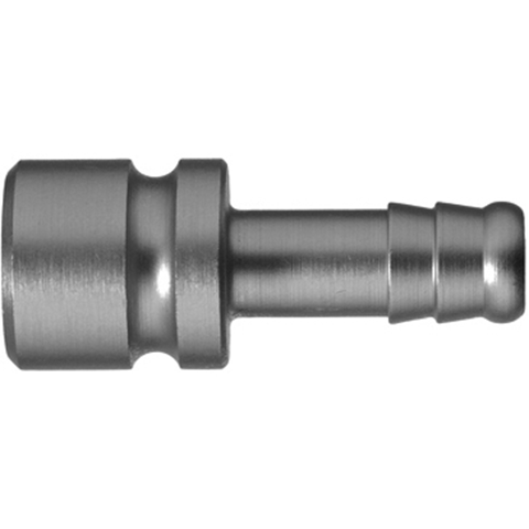 48930600 Nipple - Straight Through - Hose Barb Serto and Rectus  quick coupling Straight through nipples and plugs with full bore work without a valve and thus achieve the best possible flow (flow). The turbulence which is normally caused by the intergrated valves is not present.