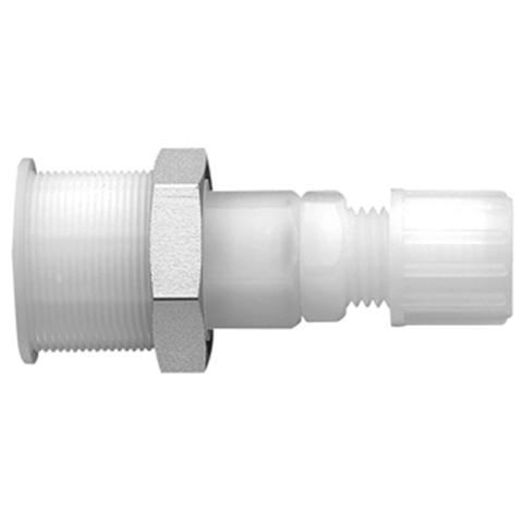 QDC Double Shut-Off Pan-Mnt for PVDF/ PE Hoses for 4x6mm hose PVDF FKM/FPM 21KBFR06FVX