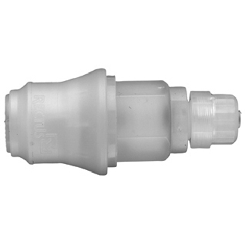 QDC Double Shut-Off Plastic Tube Conn. for 6x8mm hose PVDF FKM/FPM 21KBKO08FVXG