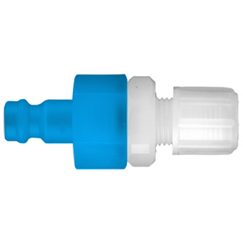 QDN for PVDF- and PE-Hoses for 4x6mm hose PVDF white Key Coded Blue 21SFKP06FVXB
