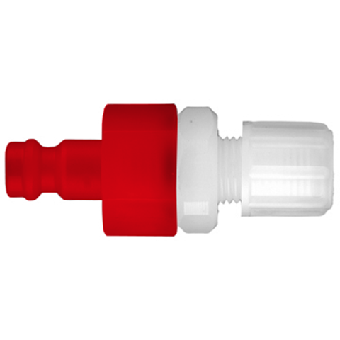 QDN for PVDF- and PE-Hoses for 4x6mm hose PVDF white Key Coded Red 21SFKP06FVXR