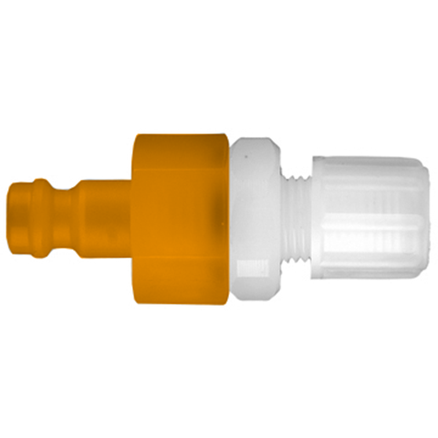 QDN for PVDF- and PE-Hoses for 6x8mm hose PVDF white Key Coded Yellow 21SFKP08FVXY