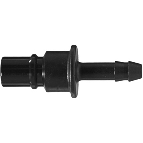 48981140 Nipple - Single Shut-off - Hose Barb Single shut-off nipples/ plugs work without valve in the nipple. The flow is stalled when the connection is broken. ( Rectus SF serie)