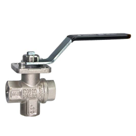 Ball Valve One-Piece Threaded  Brass Rp 3/8 (DN10) L-bore with standard handle