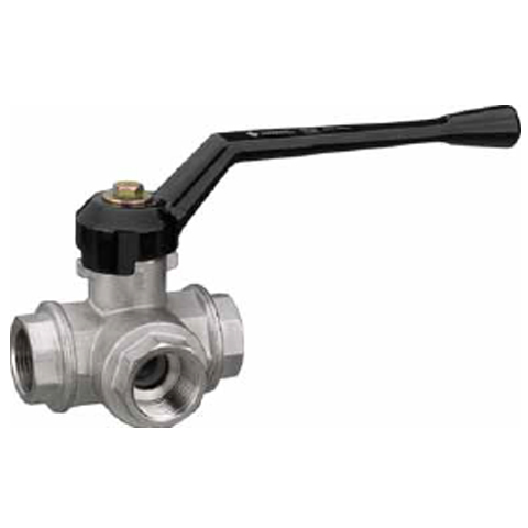 52010740 Ball Valve One-piece - 3 way One-piece ball valve with reduced bore for easy and economical applications.