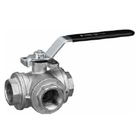52011220 單片式球閥 - 3 向 One-piece ball valve with reduced bore for easy and economical applications.
