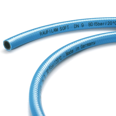 Tubing OD18,7mm_ID12,7mm_WT3mm PVC Reinforced Blue RAUFILAM Soft