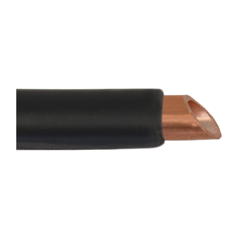 88108020 CU/PVC 管材 - 公制 銅/PVC 管：銅管易於彎曲，使用壽命長。銅管耐高溫、耐腐蝕。這些銅管由 PVC 護套提供額外保護，免受機械損壞。因此，這種管材非常適合外部具有高溫的應用領域。