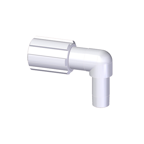 Adapter Male Elbow Tube 1/4NPT 1/8 PFA/PVDF FAME-42