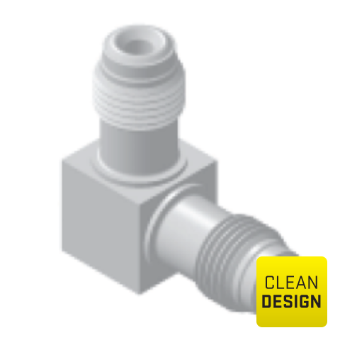 94202000 Elbow UHP weld and face seal elbow fittings in low sulfur or VIMVAR SS316L stainless steel are internal or/and external electropolished and packed in a class 10 cleanroom. UHP elbow fittings are designed to make an easy 90 degree connection between tubes or pipes.