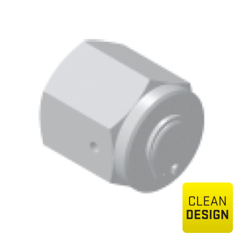 94204300 Cap - Female UHP (gland) plug in low sulfur or standard SS316L stainless steel are internal or/and external electropolished and packed in a class 10 cleanroom.