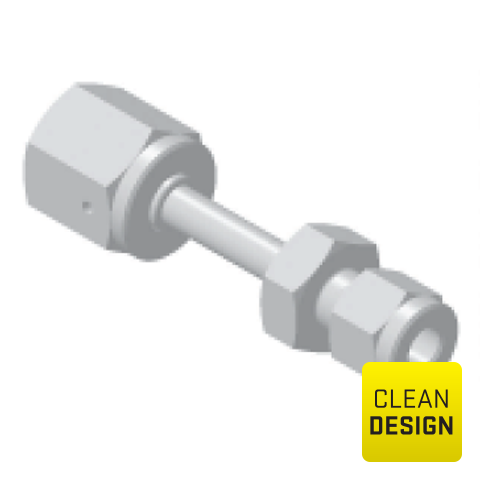94209050 Union - Double Union -  Reducing UHP unions  in low sulfur or standard SS316L stainless steel are internal or/and external electropolished and packed in a class 10 cleanroom.